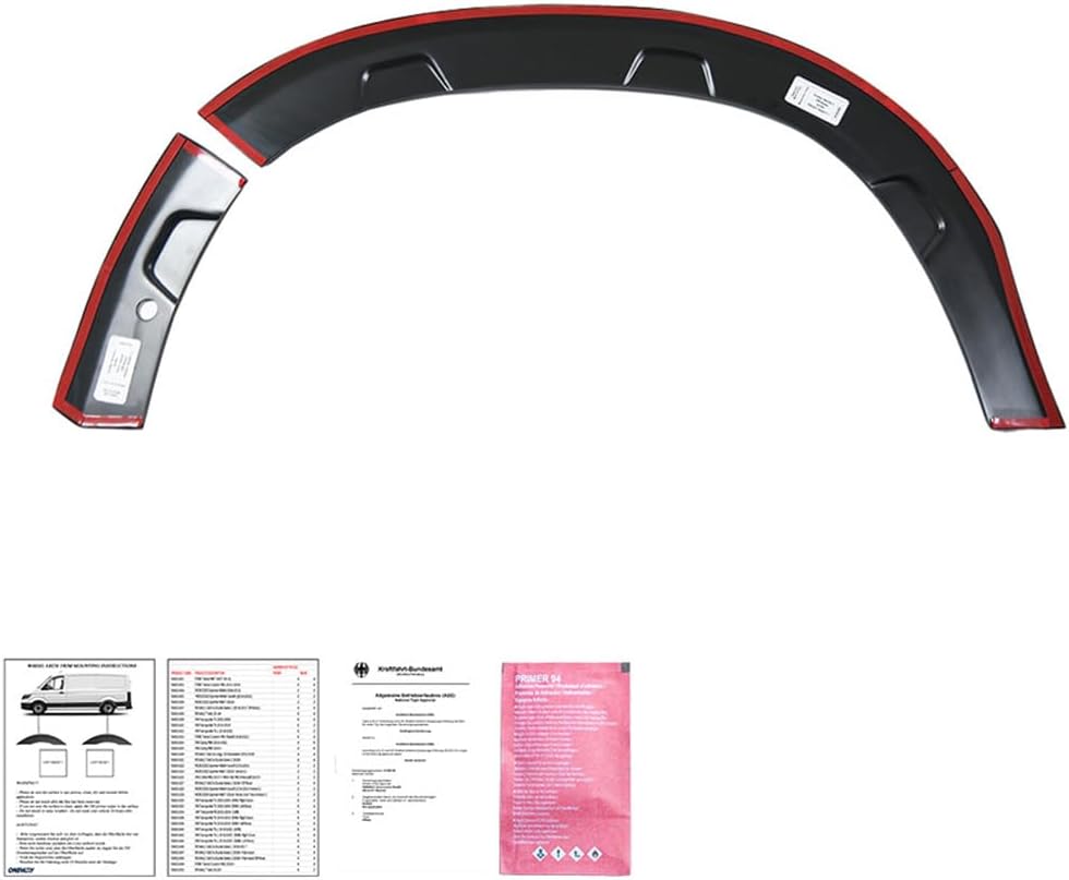 Oneway Set Wheel Arch Trims compatible with Dacia Duster II 2018-2024 with Park Assist (Offroad) - Matt black