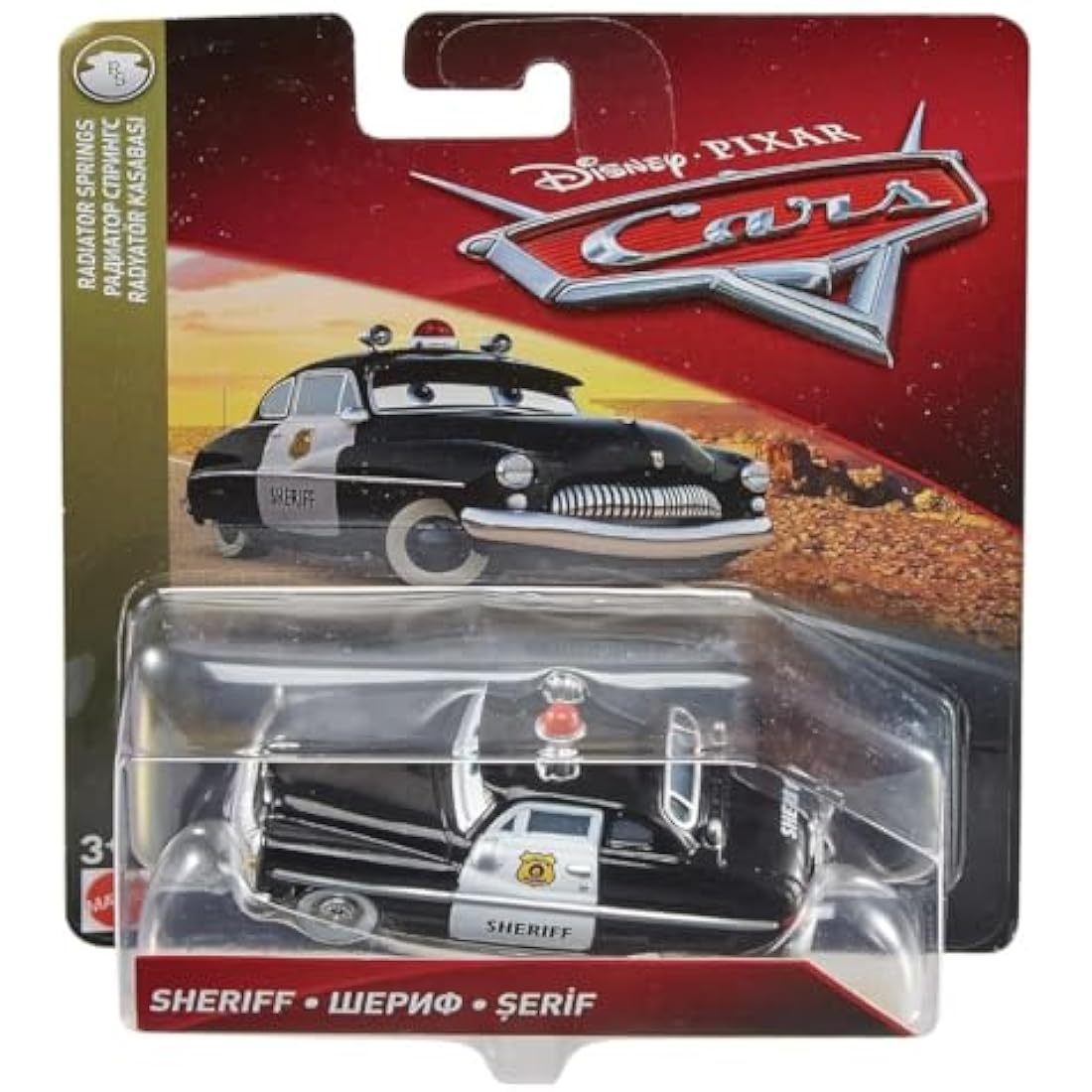 Disney Cars FLM15 Pixar Cars 3 Sheriff Vehicle, Multicoloured