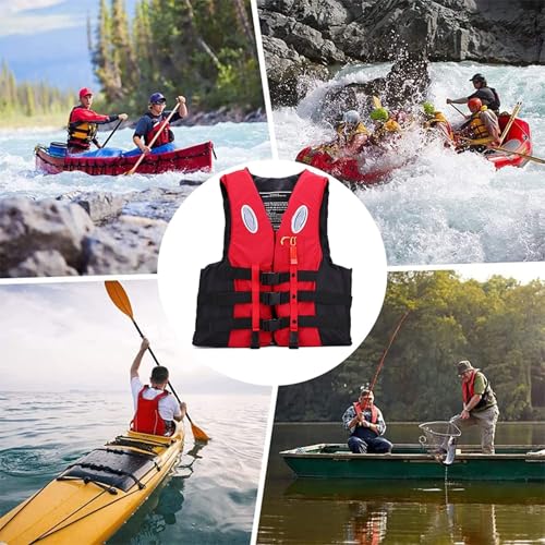 Swim Jacket - Paddle Board Life Jacket for Adult Adjustable Buoyancy Aids Swim Safety Snorkeling Vest for Kayaking Floatation Device Surfing Outdoor WaterSports(Blue,XL)