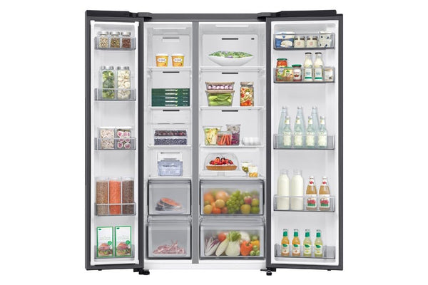 Samsung American Style Fridge Freezer with SpaceMax Technology, Power Cool and Power Freeze Technology, Black, RS62DG5003B1E
