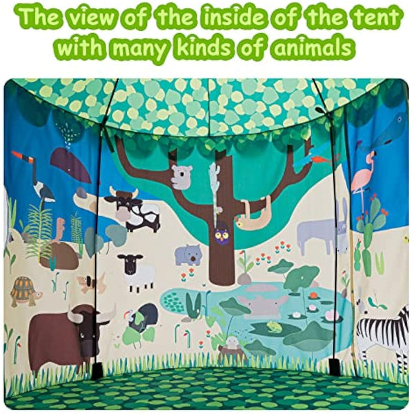 Floving Childrens Teepee Play Tent,Pop up children's tent for Indoor and Outdoor Fun, girl toy, play house, yurt design, suitable for indoor and outdoor entertainment