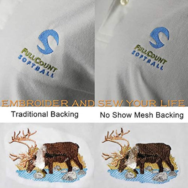 New brothread No Show Mesh Machine Embroidery Stabilizer Backing 12" x50Yd (30cmx46M) roll - Light Weight 50gm (1.8oz) - Cut into Variable Sizes for Machine Embroidery and Hand Sewing
