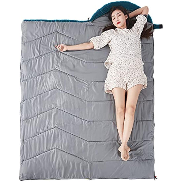 Flantree Sleeping Bag 4 Seasons Adults & Kids for Camping Hiking Trips Warm Cool Weather,Lightweight and Waterproof with Compression Bag,Indoors Outdoors Activities