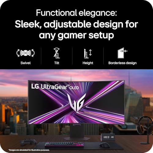LG UltraGear OLED Gaming Monitor 32GS95UV-B, 32 inch UHD 4K, Dual mode 4K: 240Hz / FHD: 480Hz, 0.03ms Response Time, NVIDIA G-Sync & AMD FreeSync Premium Pro, 7W Stereo speakers, DisplayPort, HDMI 2.1