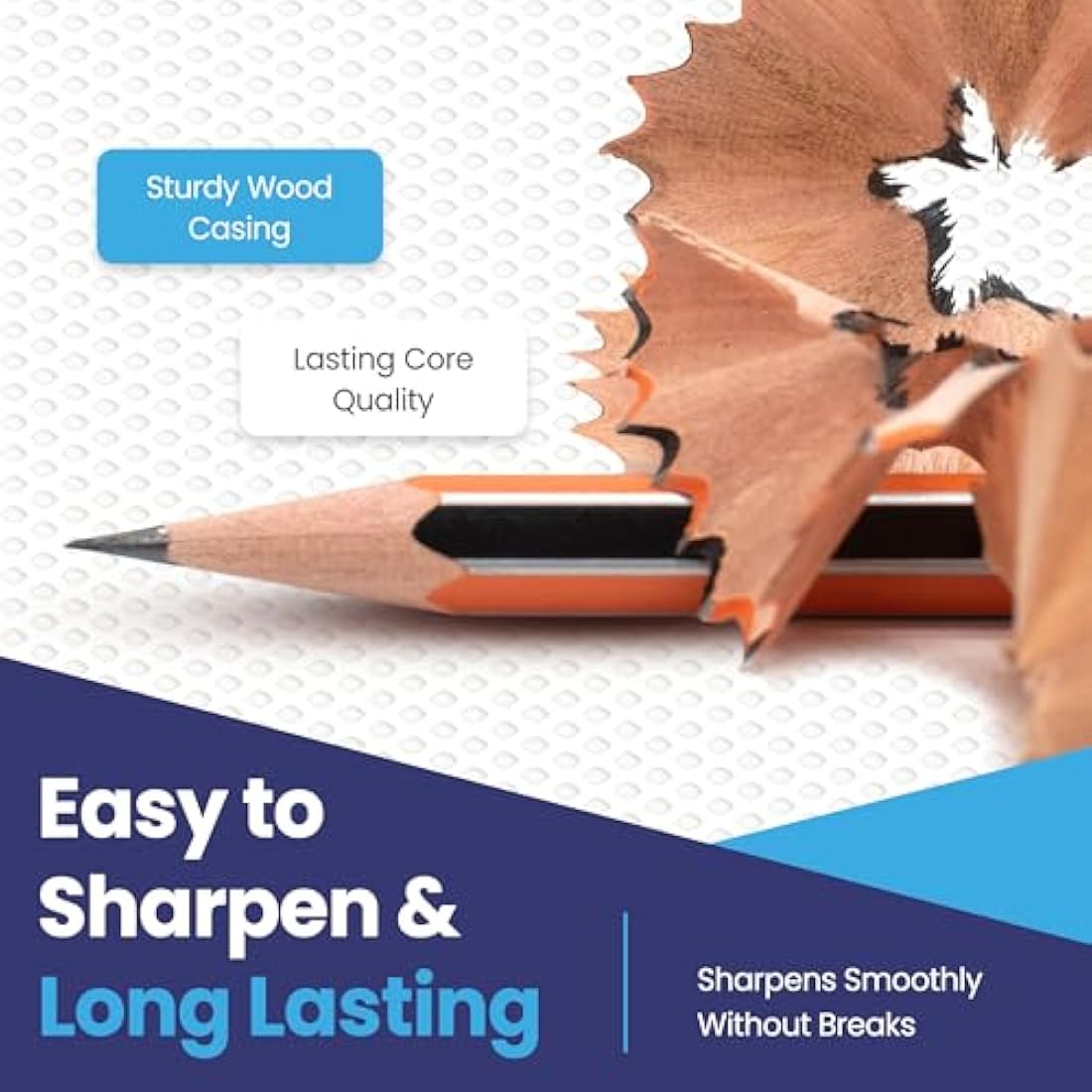 Eziglide HB Graphite School Pencil, Bulk Pack of 1500 Hexagonal Pencils with Presharpened, Break Resistant Super Bonded HB Leads, Ideal for use at School in the Classroom, Home or the Office
