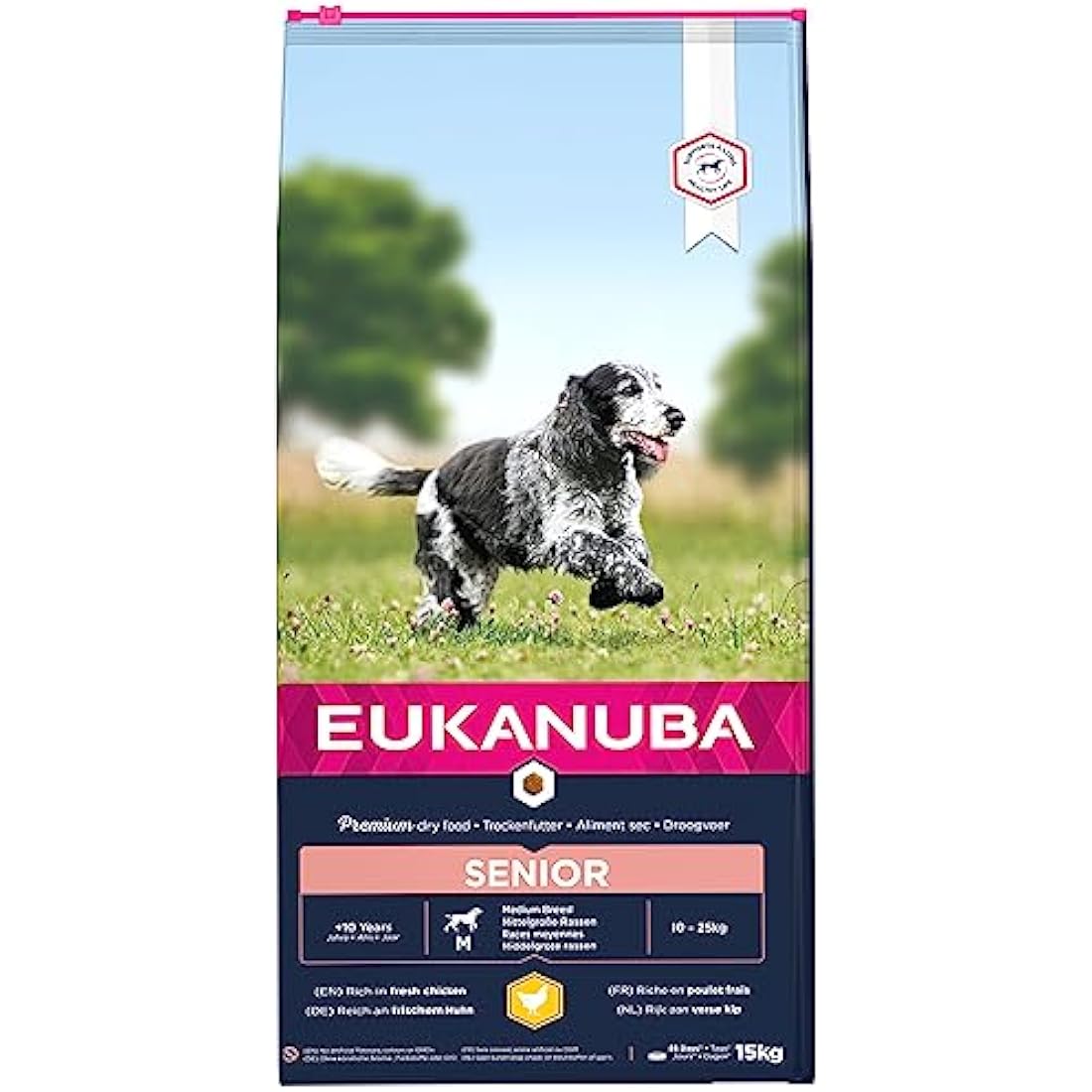Eukanuba Complete Dry Dog Food for Senior Medium Breeds with Fresh Chicken 15 kg