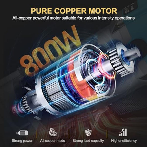 AMTOVL Wood Trimmer, 1/4" 6.35mm Electric Wood Hand Trimmer Laminator 800W 30000R/min Electric Hand Wood Trimmer Laminator Router Joiners Tool for DIY Woodworking