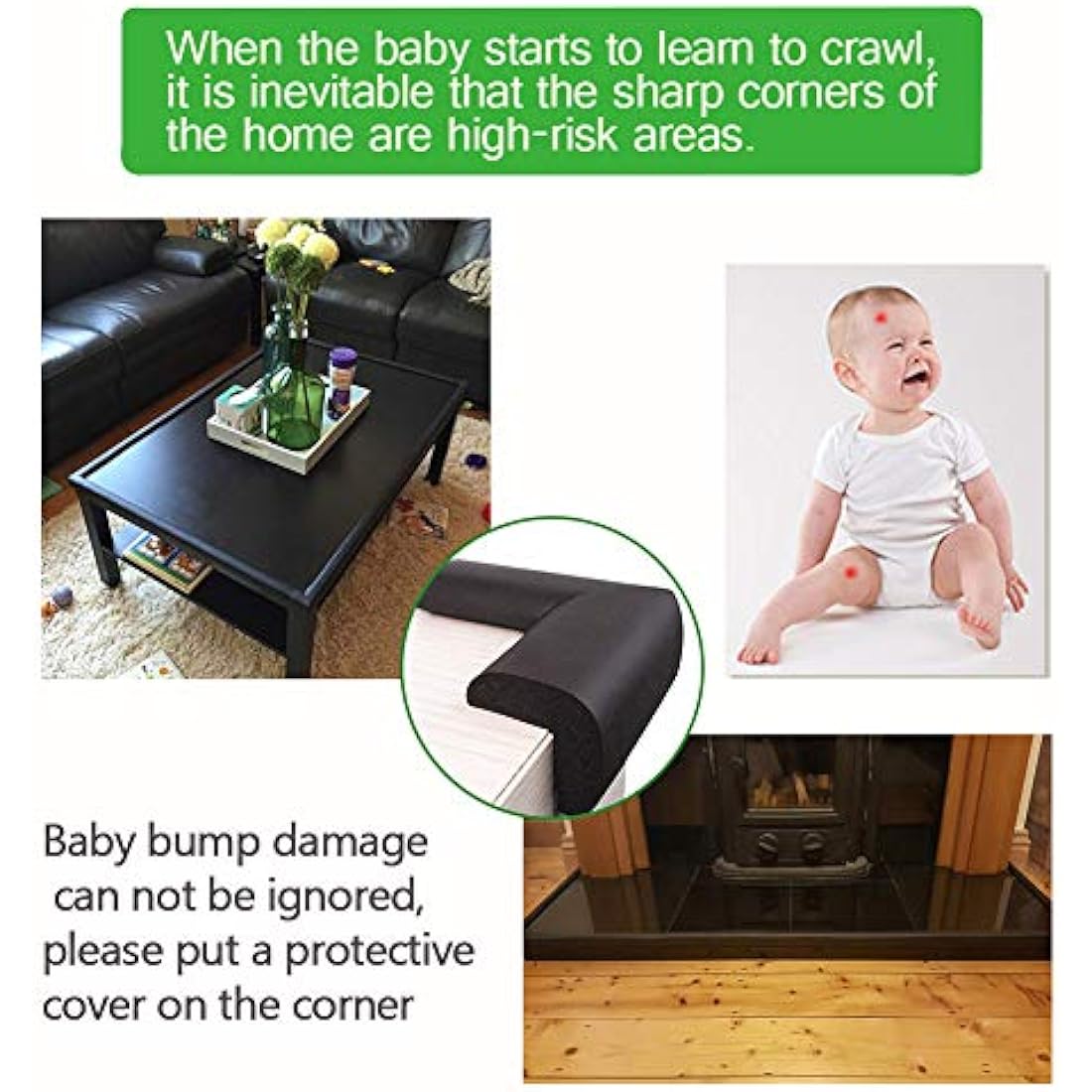 Fairy Baby Safety Baby Edge & Corner Guards Colorful Childproofing Protection(19.7ft Edge Guard+8 Corner Guards)