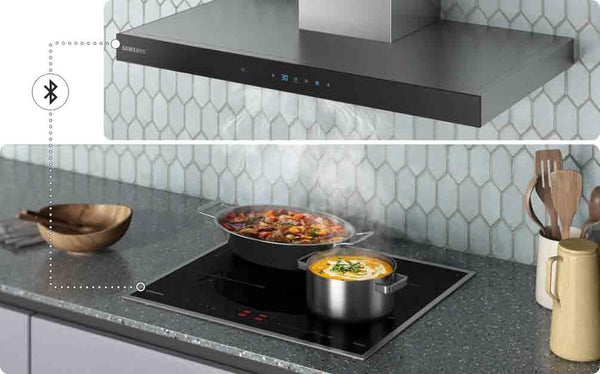 Samsung Slim Fit Induction Hob NZ64B4015FKU1 with Oval Ring and Remote Monitoring, Black