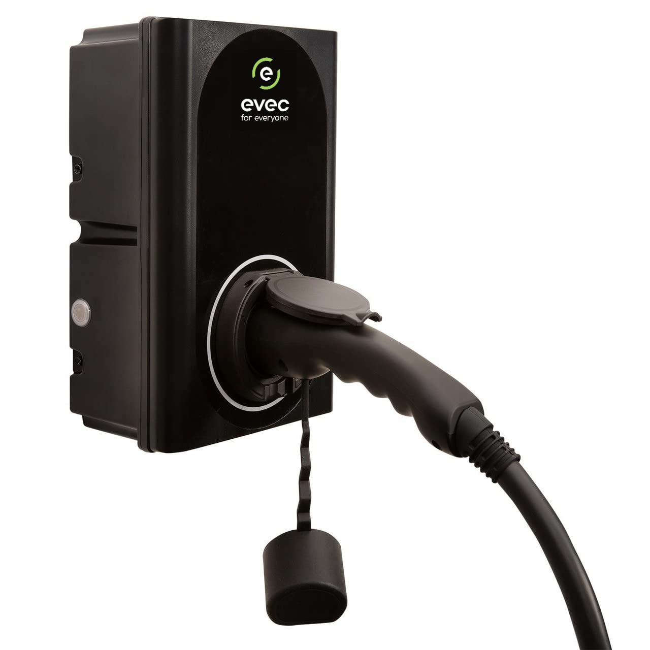 evec VEC01 | EV charger | Electric Vehicle Charger | Type 1, Type 2 | 7.4kW | Untethered | Single Phase | Wall Mount | EV Home Charger| Level 2 Charger | Black, 30x19x12.6cm