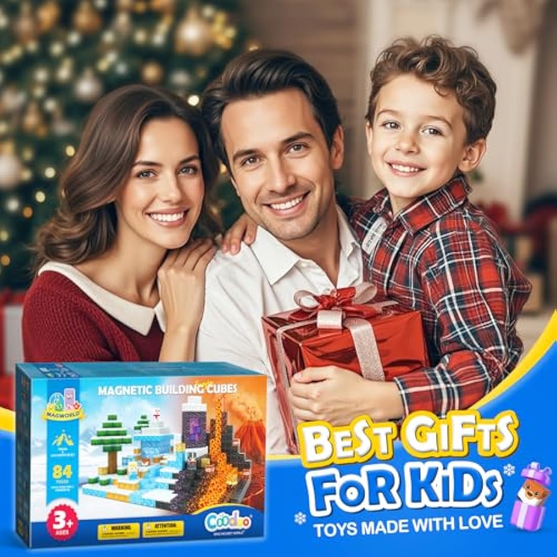 Frozen Toys Magnetic Blocks - Build Mine Magnet World Frozen & Lava Set, Magnetic Tiles Building Blocks Toddler STEM Sensory Outdoor Kids Gifts for Boys & Girls Toys for Ages 3 4 5 6 7 8