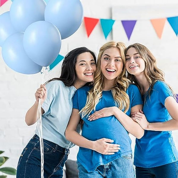 Ainiv 60 PCS Pastel Blue Balloons, 12inch Blue Latex Party Balloons, Macaron Blue Balloons for Blue Theme Party Supplies, Balloons for Birthday Party Wedding Baby Shower Decorations