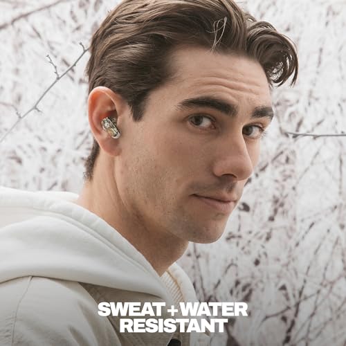 Skullcandy Dime Evo Wireless Earbuds, Bluetooth Headphones, Noise Isolating Fit, Up to 36 Hours Battery, Microphone for iPhone Android, Easy Carry with Clip-Anywhere Case - True Black