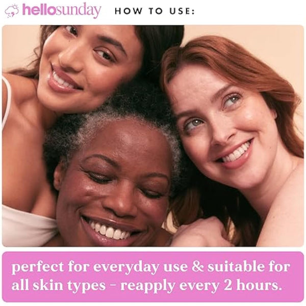 Hello Sunday The Everyday Essentials Bestsellers Kit | SPF Protection for Face, Lips & Hands with Hyaluronic Acid & Vitamin C