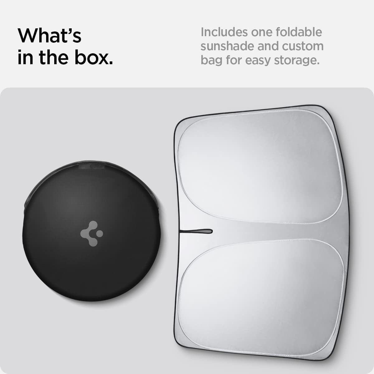 Spigen Tesla Model Y 2025 Juniper and Model 3 Highland 2024 2025 CryoShade Front Windscreen Sunshade, Dual Layered Protection From UV and Heat (Reinforced Velcro Strap), Designed for Tesla Accessories