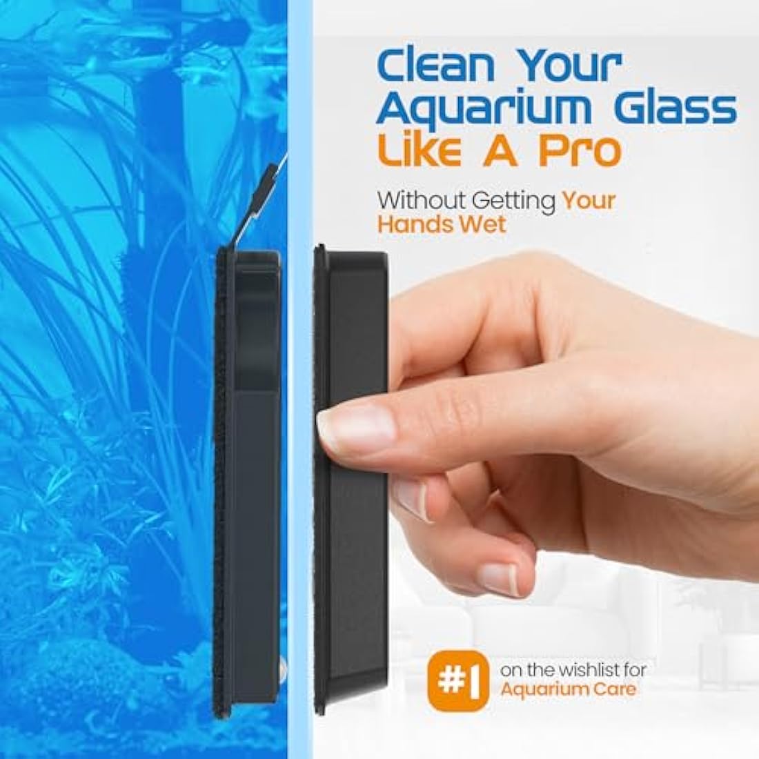 FL!PPER Flipper Float NANO <6mm Magnetic Aquarium Tank Algae Cleaner Scrubber Scraper