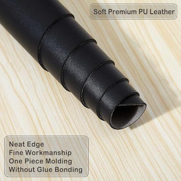 DOBAOJIA Extended Mouse Pad Desk Pad Large 31.5" X 15.7" Large Mouse Mat XL Desk Blotter Writing Pad for Laptop/Office/Home, PU Leather Side Waterproof +Suede Side Non-Slip (Black)