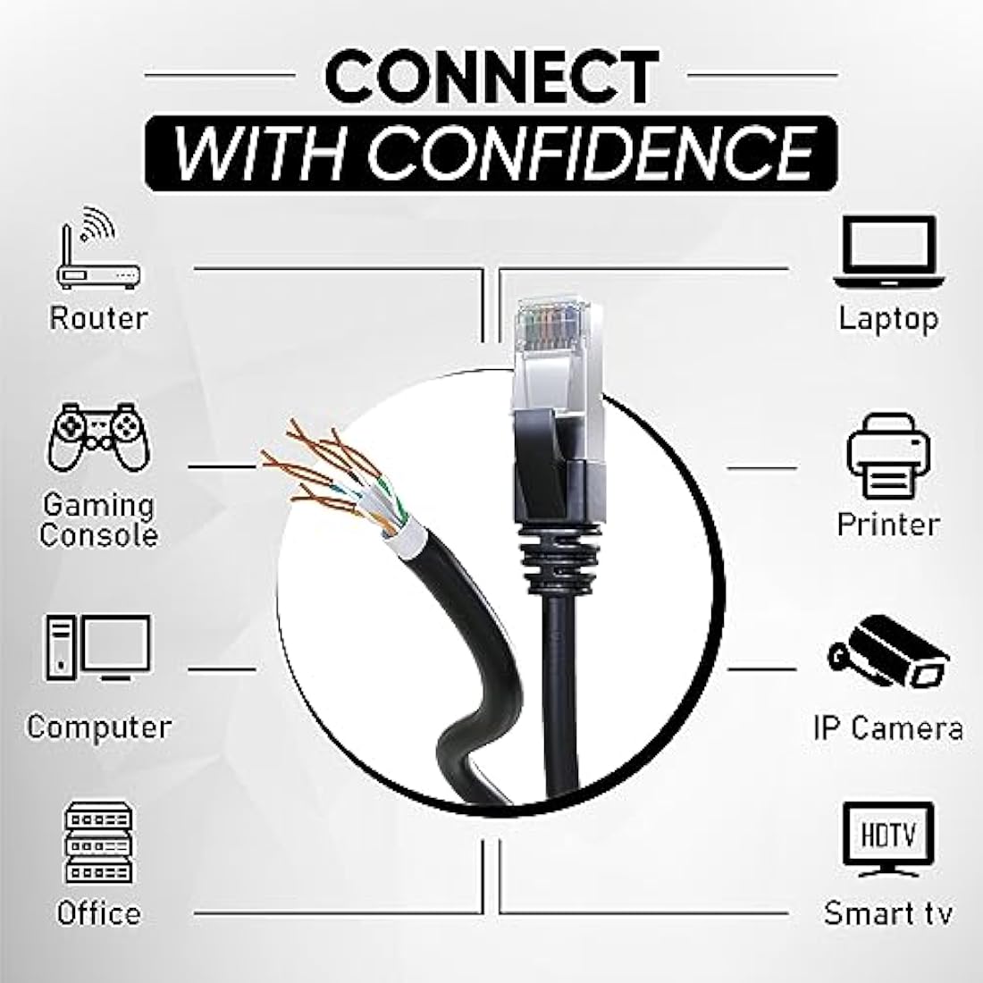 Mr. Tronic Outdoor Waterproof Cat 6 Ethernet Cable 100m, High Speed LAN Ethernet Network Cable, Bulk Cat6 Internet, 1 Gbps, 250 Mhz, ADSL AWG24, UTP CCA (100 Meter, Black)