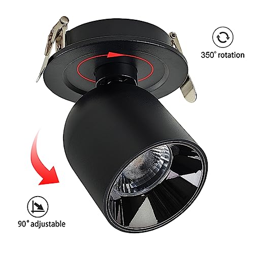 Dr.lazy Indoor 12W LED Recessed Ceiling Spotlights, Ceiling Spots, recessed Ceiling lamp, Adjustable Ceiling Light, Downlight, for Hallway Lounge