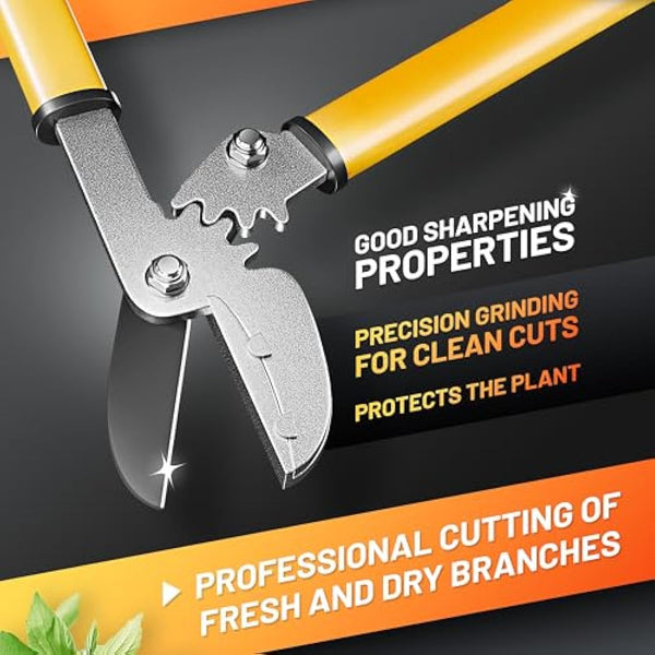 GRÜNTEK Anvil Pruning Loppers 470 mm, SHARP lopping shear GRIZZLY 470 mm, with Gear Drive cutting system. TWO in ONE Secateur and loppers !!