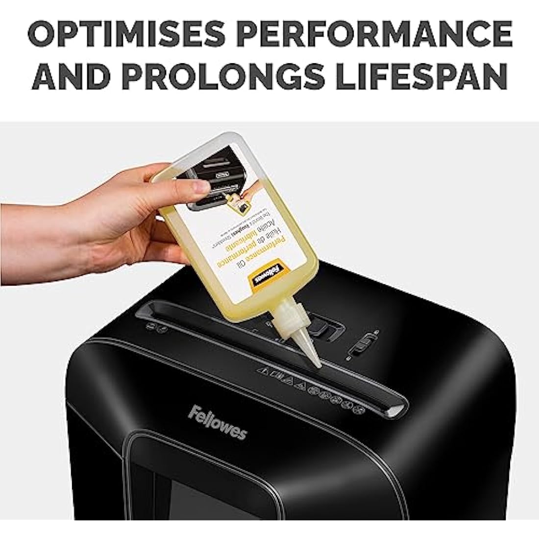 Fellowes Shredder Oil for Micro Cut and Cross Cut Paper Shredders, 355ml - Shredder Oil Lubricant