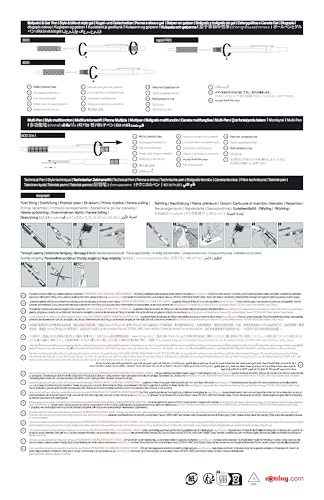 rOtring 600 3-in-1 Multicolour Pen and Mechanical Pencil | Black & Red Ballpoint Pen Tips | 1 Mechanical Pencil Tip (0.5mm) | Silver Barrel