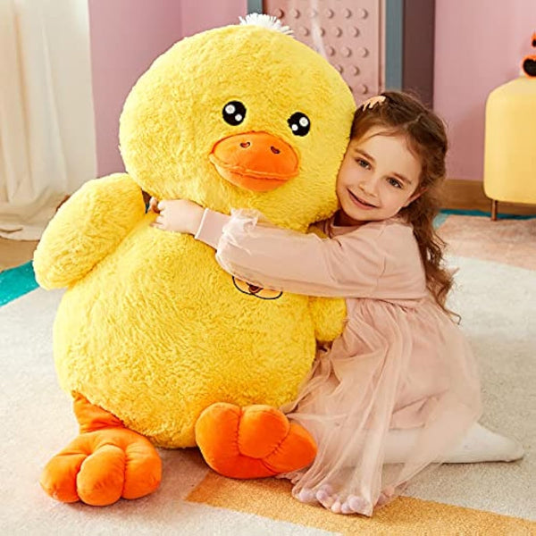 IKASA Large Duck Stuffed Animals Giant Soft Plush Toy,50cm Cute Huge Jumbo Kawaii Fluffy Plushy Big Size Duck Fat Oversized Plushie,Gifts for Kids