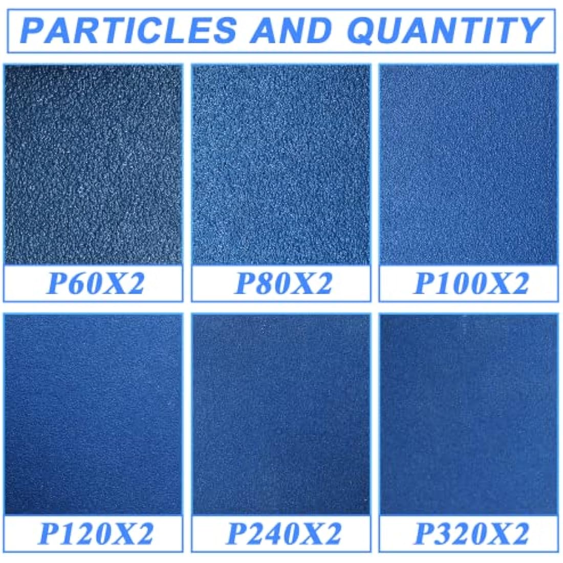 FEIHU Metal sanding belt kit. 100 x 915mm Sanding belts, zirconium corundum/brown corundum belt, 60/80/100/120/240/320 per 2 grit. Sander belts (12 pieces)