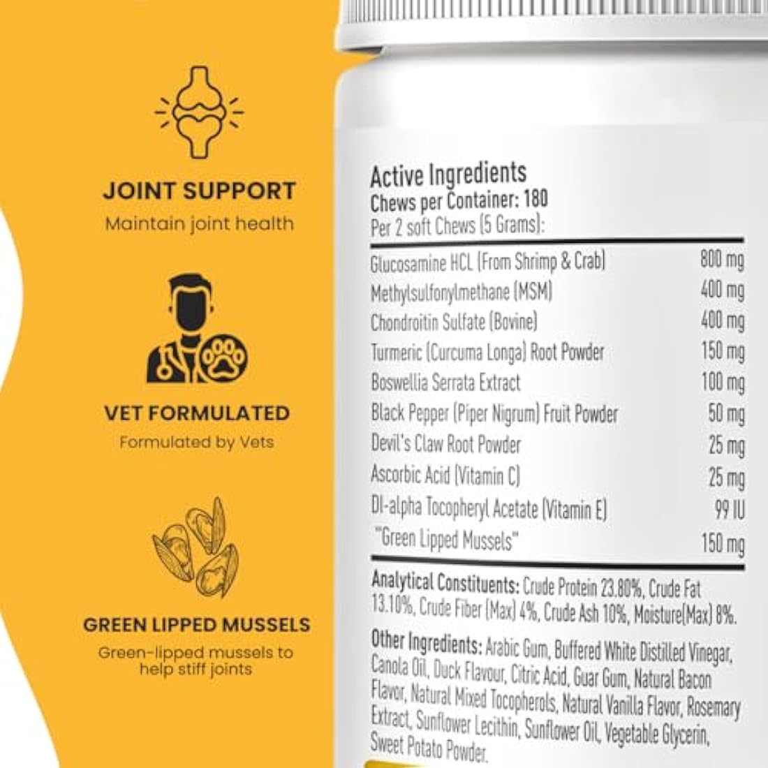 iKarmel Joint Supplements for Dogs | Hip and Joint Care | with Glucosamine, Chondroitin, and Green-Lipped Mussels | Puppy to Senior Dog Treats for Stiff Joints (270 Chews)