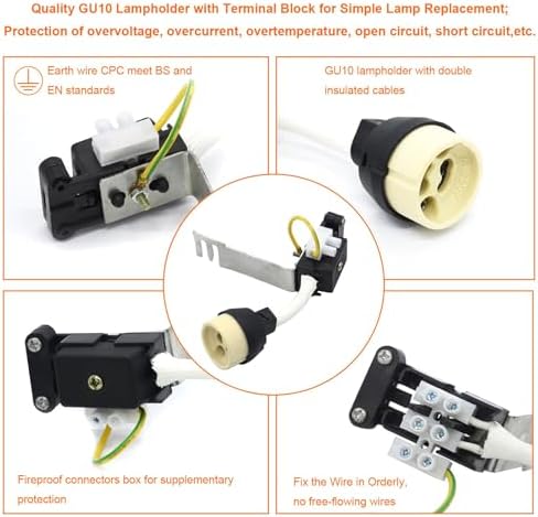 HiBay 10x LED Downlights GU10 Recessed Ceiling Lights Spotlights Round White Spot Light Fittings Indoor 240V