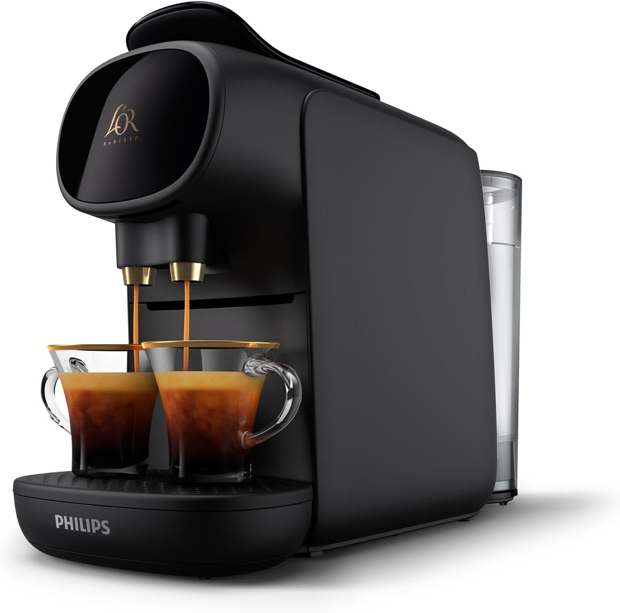 Versuni PHILIPS L'OR Barista Sublime Capsule Coffee Machine, Double Shot, 1 or 2 Cups, Full Coffee Menu, Black (LM9012/60)