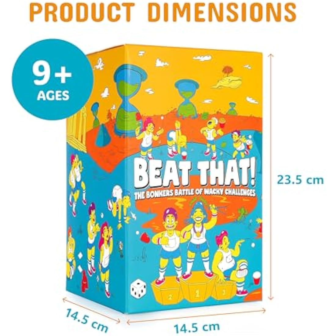 Gutter Games Beat That Game - The Bonkers Battle of Wacky Challenges - Family Games for Kids and Adults - Card and Board Game, Encourages Fun, Creativity, and Memorable Moments in Parties - Main