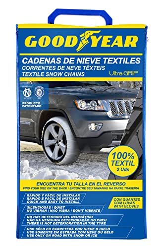 Goodyear Set of 2 x 9 mm Metallic Car Snow Chains Size 110 with Automatic Tensioner