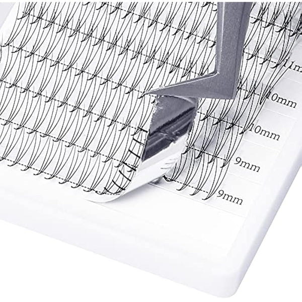 3D Fans Pre Made Fan Eyelash Extensions 0.07mm D Curl 8-14mm Mix Cluster Eyelash Extension Premade Fans Volume Russian Individual Lashes Cluster Gemerry Fan Lash Extensions(0.07-3D-D curl-Mix)