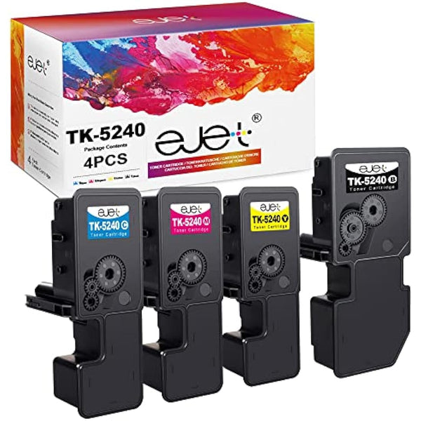 ejet TK-5240 Toner Compatible for Kyocera TK 5240 TK5240 for Ecosys M5526cdw M5526cdn P5026cdw P5026cdn (Black Cyan Magenta Yellow, 4-Pack)