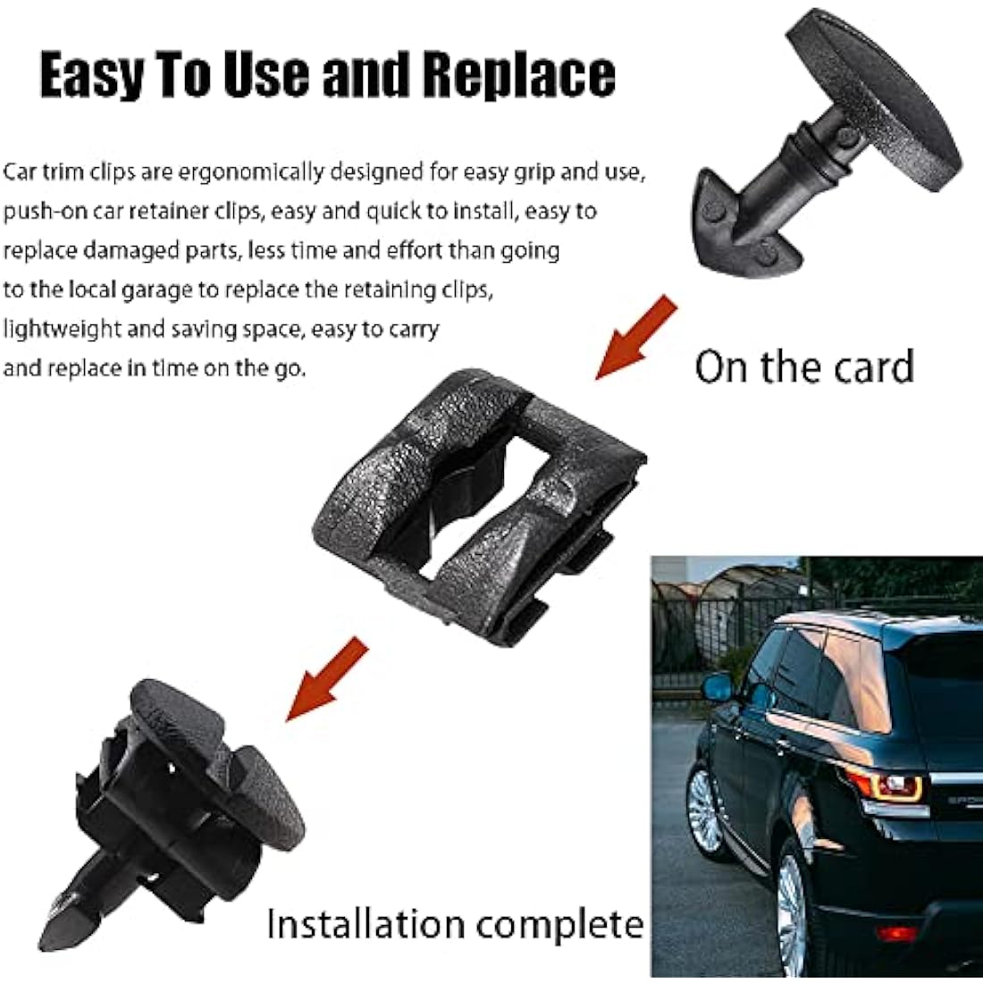 6 Pairs Rear Bumper Tow Eye Cover Inserts Fasteners Rear Bumper Tow Cover Clips Car Retainer Clips Trim Panel Bumper Clips for Car Panel Trim Maintenance