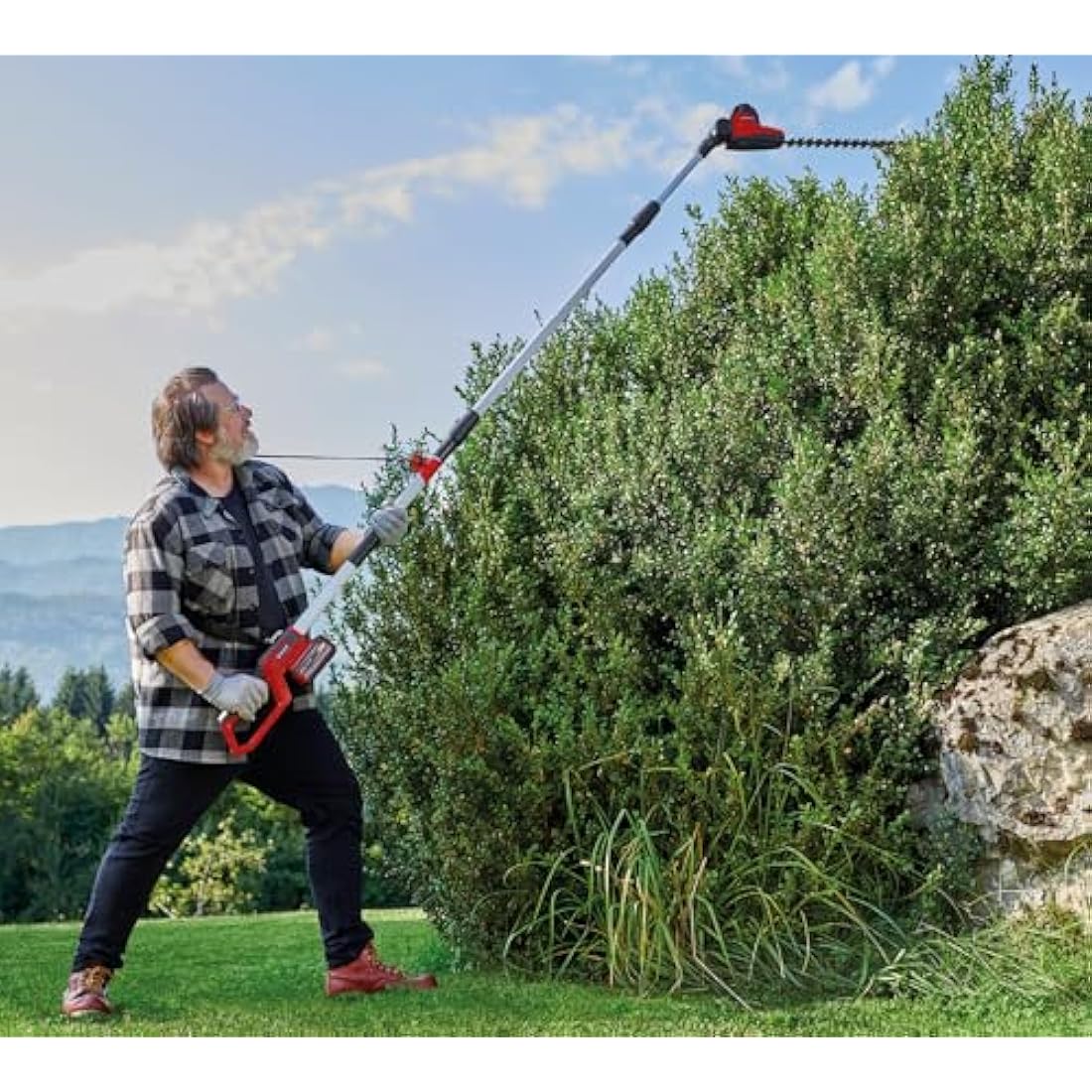 Einhell GC-HH 18/45 Li T-Solo Power X-Change Battery Hedge Trimmer 18V Lithium-Ion Hedge Trimmer with Rotating Main Grip 7 Position Tilt Motor Head No Battery or Charger