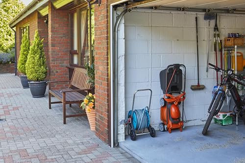 Flymo EasiStore 380R Electric Rotary Lawn Mower - 38 cm Cutting Width, 45 Litre Grass Box, Close Edge Cutting, Rear Roller, Central Height Adjust, Space Saving Storage Features