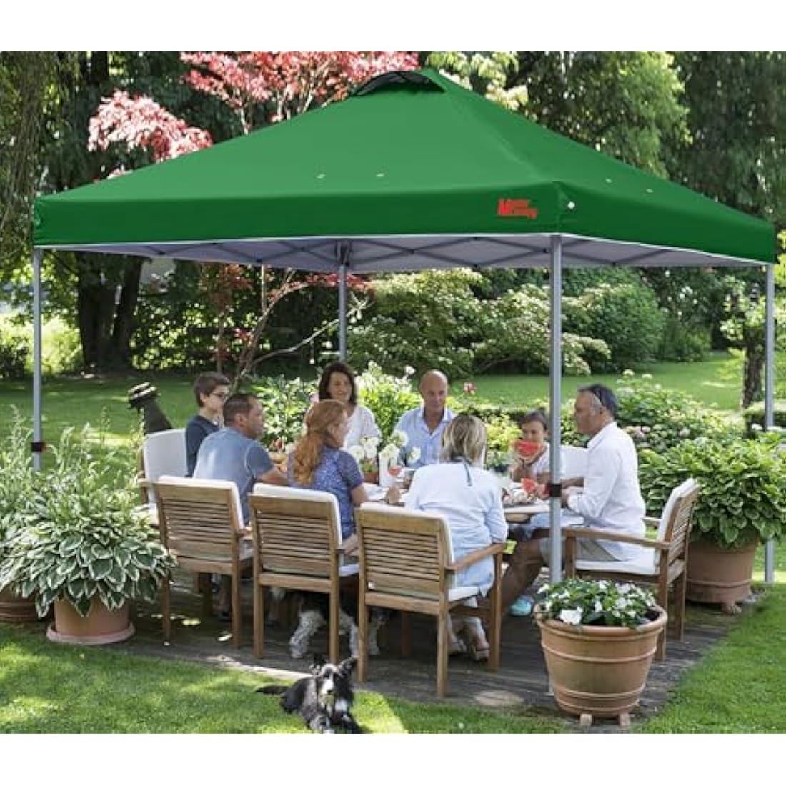 MASTERCANOPY Durable Ez Pop-up Gazebo Tent with Roller Bag (3x3M,Forest Green)