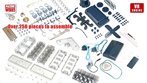 Machine Works Build Your Own Porsche 911 Boxer Engine Toy - Replica Model Building Kit - Features Sounds and Illumination, 280+ Pieces, 10+ Years