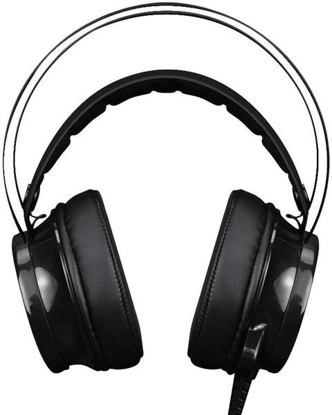 GameMax G200 Gaming Headset & Mic, RGB LED Lighting, 50mm Driver, Noise Cancellation, Self - Adjusting Headband, Compatible for PS4, Xbox One, PC & Mobile Phones | Black