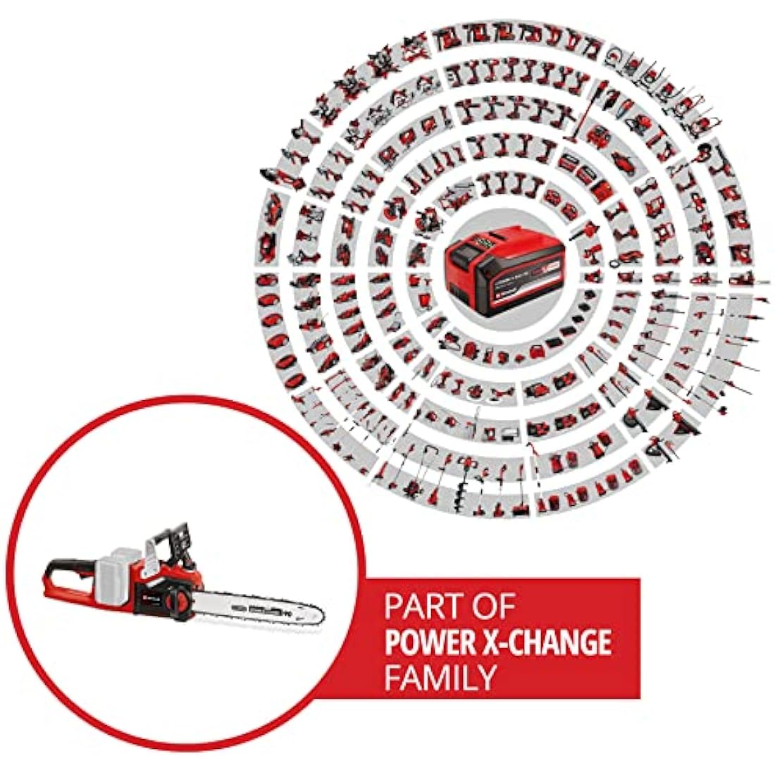 Einhell Power X-Change 36V Cordless Chainsaw - 14 Inch (35cm) OREGON Bar and Chain, Saw For Cutting Trees And Wood - GP-LC 36/35 Li Solo Electric Chainsaw Cordless (Batteries Not Included)