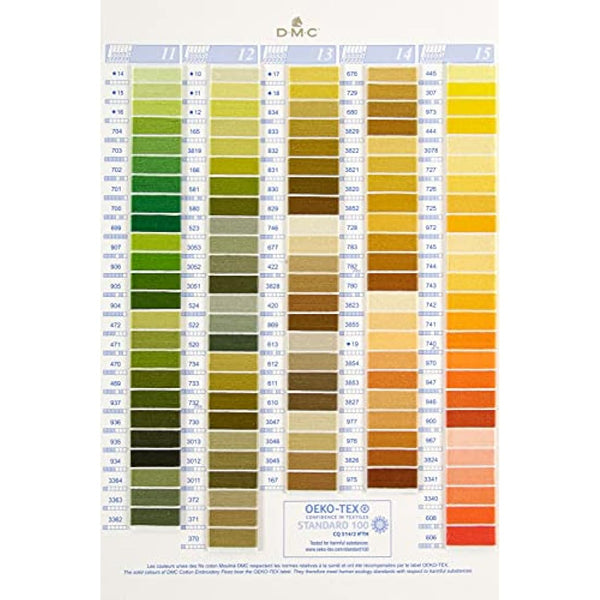 DMC Stranded Cotton Shade Card - W100B