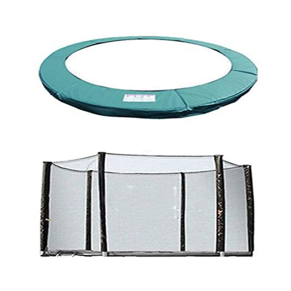 Greenbay Trampoline Replacement Safety Spring Cover Padding Pad + Safety Net Enclosure Surround 8FT Green