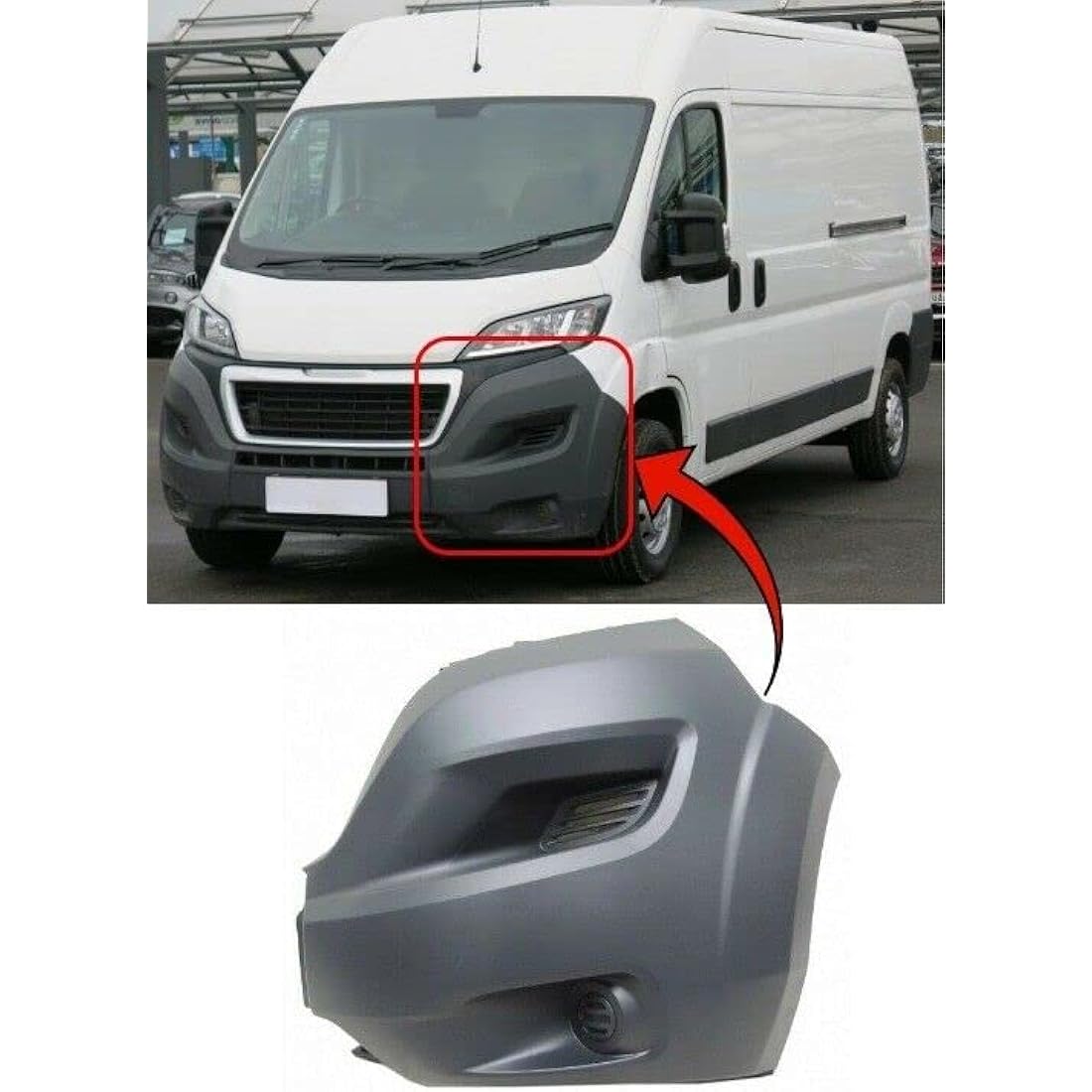 Trade Vehicle Parts CT1293C Front Bumper End Corner No Fog Hole & Wheel Extension Left