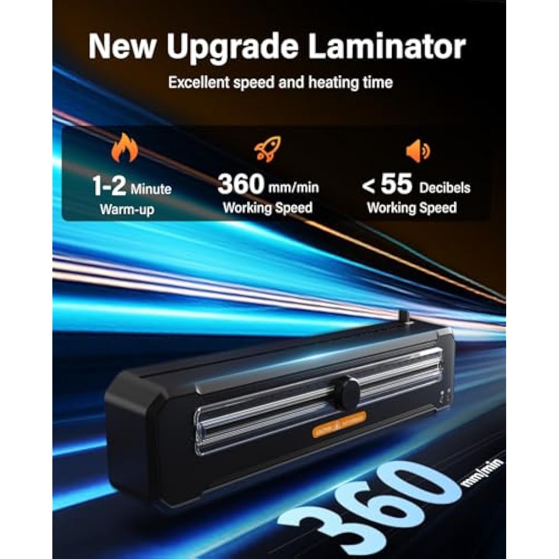 MAXDONE Laminator, A3 Laminator Machine Thermal & Cold with Built-in Cutter, 10 Laminating Pouches & Corner Rounder Set, 90s Fast Warm Up, No Bubbles for Home Office School Use