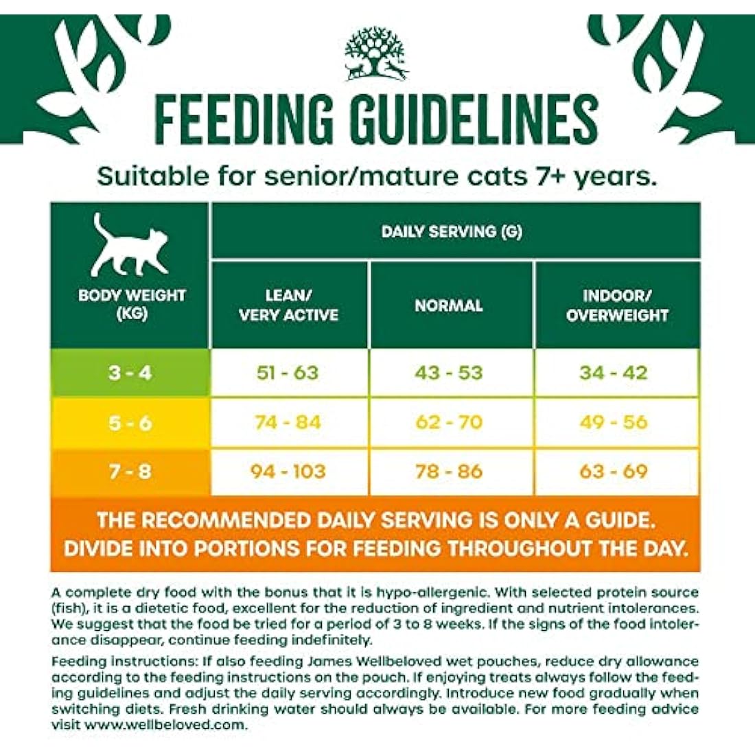 James Wellbeloved Senior Fish 4 kg Bag, Hypoallergenic Dry Cat Food