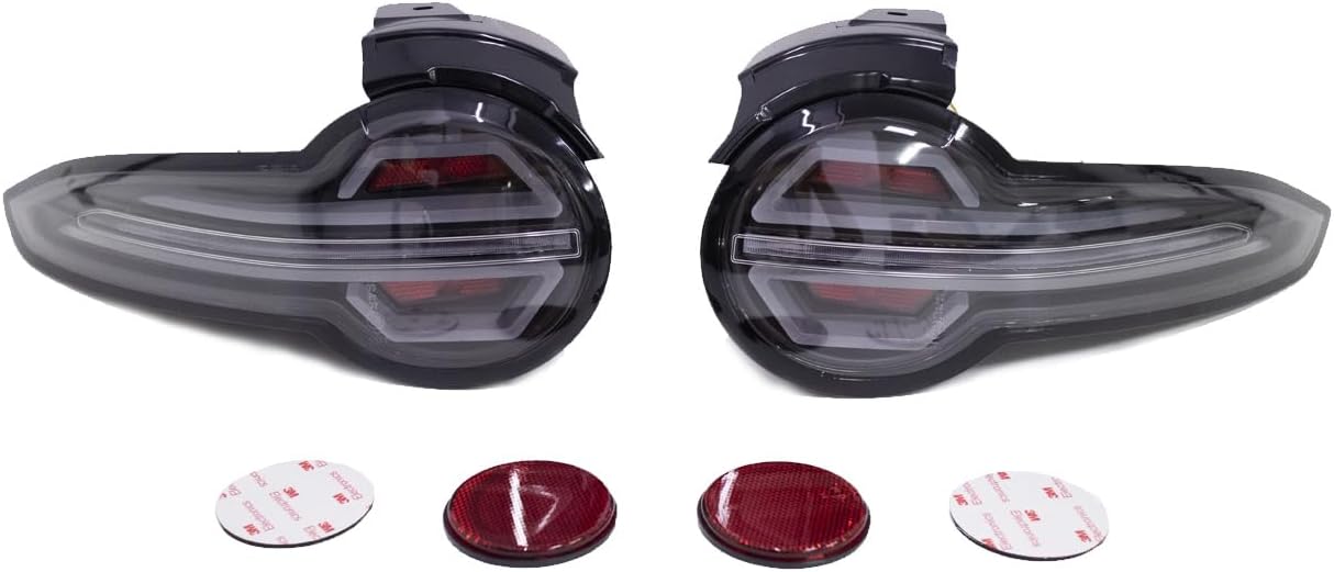 GAZOZ PERFORMANCE Exterior Accessories - Black Full LED Tail Lights with Sequential Indicator Compatible with MX5 ND 2015-2024 - Black Housing/Clear Lens