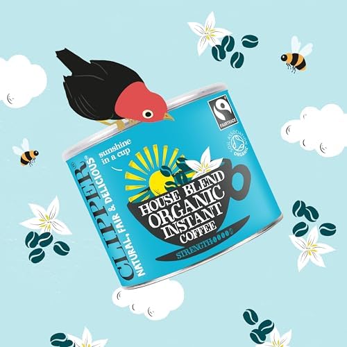 Clipper Organic Medium Roast Arabica Coffee | Instant Coffee | 500g Refill | Gourmet Coffee | Sustainable & Fairtrade Coffee by Clipper Teas | Ethically Sourced & Eco Conscious Blends