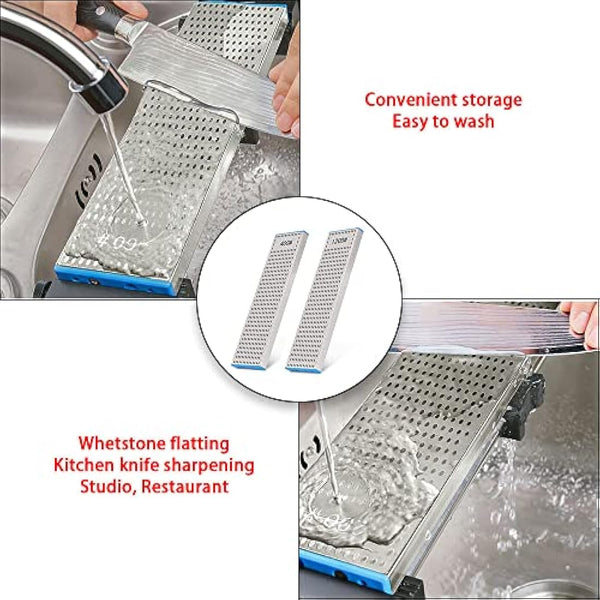 Diamond Flattening Stone Lapping Plate Double-Sided (400&1200) Grit Diamond Sharpening Plate Fixing Stone Flattener
